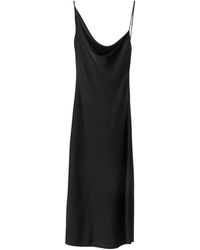 Stella McCartney - Robe Mi-Longue Asymétrique À Col Bénitier - Lyst