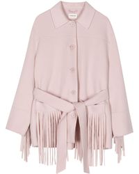 P.A.R.O.S.H. - Fringed Belted Jacket - Lyst