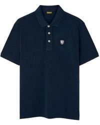 Blauer - Patch-Logo Polo Shirt - Lyst