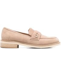 Casadei - Logo-Plaque Loafers - Lyst