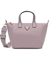Guess - Follie Handbag With Logo-Detail Shoulder Strap - Lyst