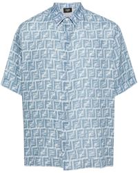 Fendi - Ff-motif Linen Shirt - Lyst