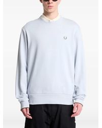 Fred Perry - Logo-Embroidered Crew-Neck Sweatshirt - Lyst