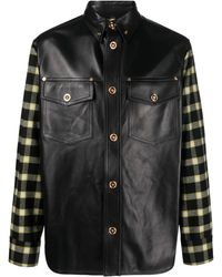 Versace - Leather Shirt - Lyst