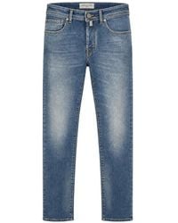 Jacob Cohen - Logo-Embroidered Faded-Effect Jeans - Lyst