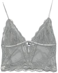 Patrizia Pepe - Lace-Panelled V-Neck Bralette - Lyst