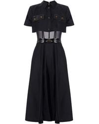 Elisabetta Franchi - ベルテッド シャツドレス - Lyst