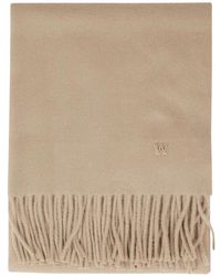 Weekend by Maxmara - Fringed-Hem Logo-Embroidered Scarf - Lyst