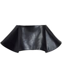 KHAITE - The Ralfa Leather Miniskirt - Lyst