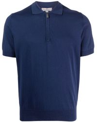 Canali - Zipped Polo Shirt - Lyst