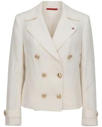 Isaia - Double-Breasted Blazer - Lyst