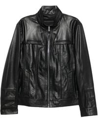 SERGIO MORETTI FIRENZE - Snakeskin-Effect Panelled Jacket - Lyst