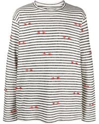 Henrik Vibskov - Fringy Striped Organic Cotton T-shirt - Lyst