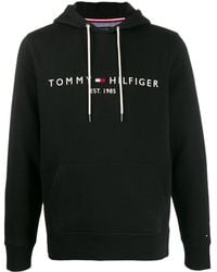 tommy hilfiger black hoodie mens
