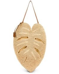 STAUD - Large Palm Leaf-Shaped Woven Tote Bag - Lyst