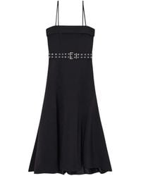Ganni - Belted Midi Dress - Lyst