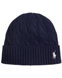 Polo Ralph Lauren - Cable-Knit Beanie Hat - Lyst