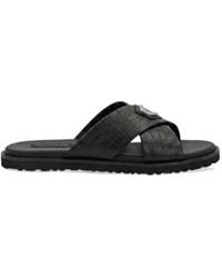 Philipp Plein - Leather Slippers Criss-Cross Cocco - Lyst