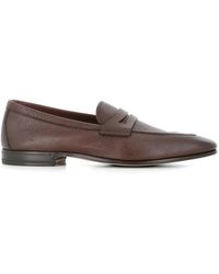 Henderson - Grained-Leather Loafers - Lyst