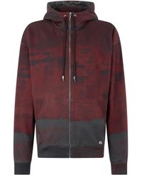 Roberto Cavalli - Hooded Abstract-print Zip-up Sweatshirt - Lyst