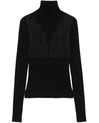 Blumarine - Maglione A Collo Alto Con Inserti - Lyst