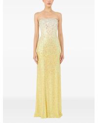 Jenny Packham - Sequin Embellished Strapless Maxi Dress - Lyst