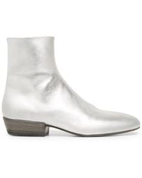 Marsèll - Granblocco Metaliic-Leather Ankle Boots - Lyst