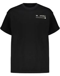 Mr. Saturday - Ribbed-Neckline Logo T-Shirt - Lyst