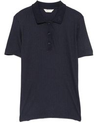 GANT - Ribbed-Knit Polo Shirt - Lyst