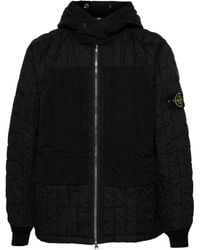 Stone Island - Gesteppte Jacke Mit Kompass-Patch - Lyst