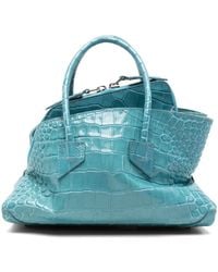 The Attico - Mini La Passeggiata Croc-Effect Tote Bag - Lyst
