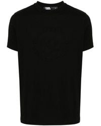 Karl Lagerfeld - T-Shirt mit Logo-Prägung - Lyst