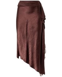 Pinko - Lace-Trim Asymmetric Midi Skirt - Lyst