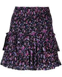 Isabel Marant - Naomi Floral-print Ruffled Miniskirt - Lyst