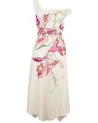 Clea - Waverly One-Shoulder Floral Dress - Lyst