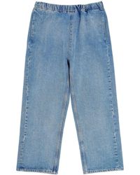 MM6 by Maison Martin Margiela - Cropped Jeans Met Elastische Taille - Lyst