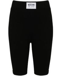 Moschino - Logo-patch High-waist Shorts - Lyst