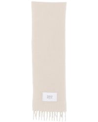Maison Kitsuné - Fringed Logo-Patch Scarf - Lyst