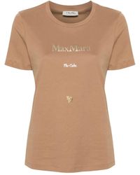 Max Mara - Logo-print Cotton T-shirt - Lyst