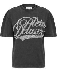 Philipp Plein - Sequin-Embellished Logo-Lettering T-Shirt - Lyst