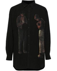 Yohji Yamamoto - Overhemd Met Vlakken - Lyst