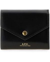 A.P.C. - Envelope Leather Wallet - Lyst