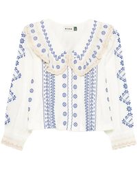 RIXO London - Bestickte Percy Bluse - Lyst