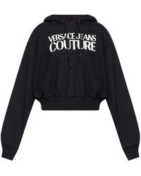 Versace Jeans Couture - Logo-Print Cotton Hoodie - Lyst