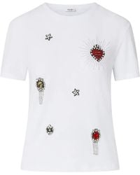 Liu Jo - T-Shirt With Jewel Embroidery - Lyst