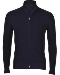 Gran Sasso - Ribbed Zip-Up Cardigan - Lyst
