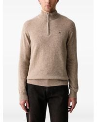 Hackett - Quarter-Zip Elbow-Patch Sweater - Lyst