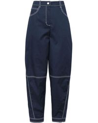 Jonathan Simkhai - Kairi cotton tapered trousers - Lyst