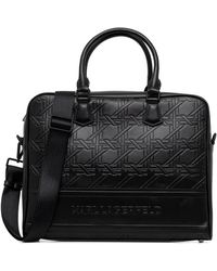 KARL LAGERFELD - Aktentasche Mit Geprägtem Muster - Lyst