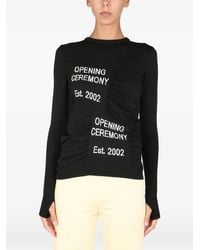 Opening Ceremony - Ruched-Detail Long-Sleeved T-Shirt - Lyst